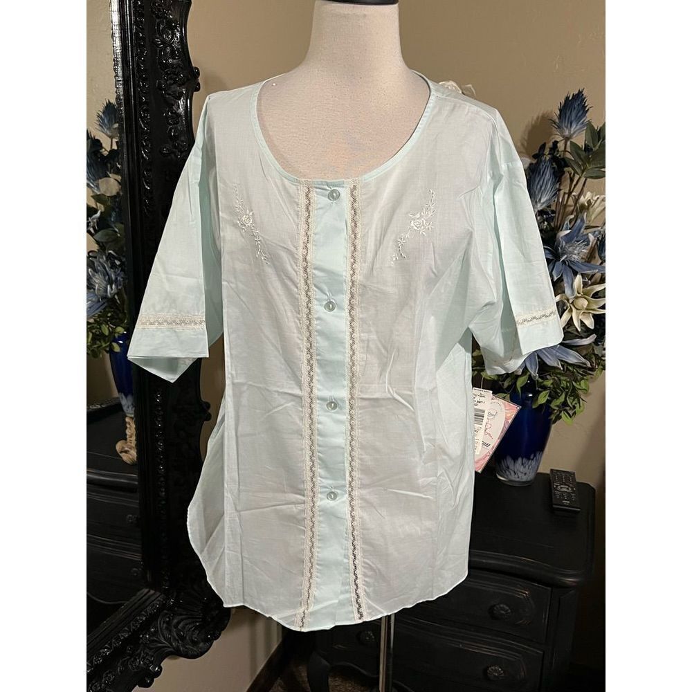NWT Vintage Barbizon Delia Shorty Sleepwear Pajama Top Size Large